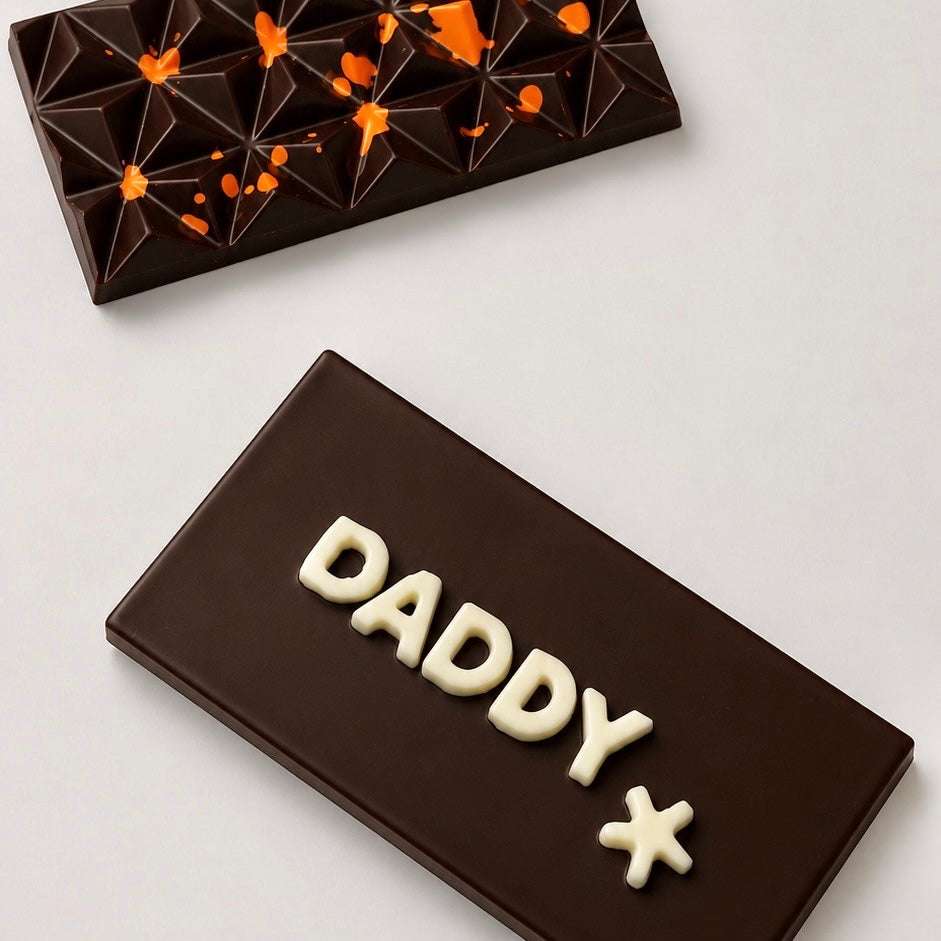 Personalised chocolate bar with custom letter design for unique gifts