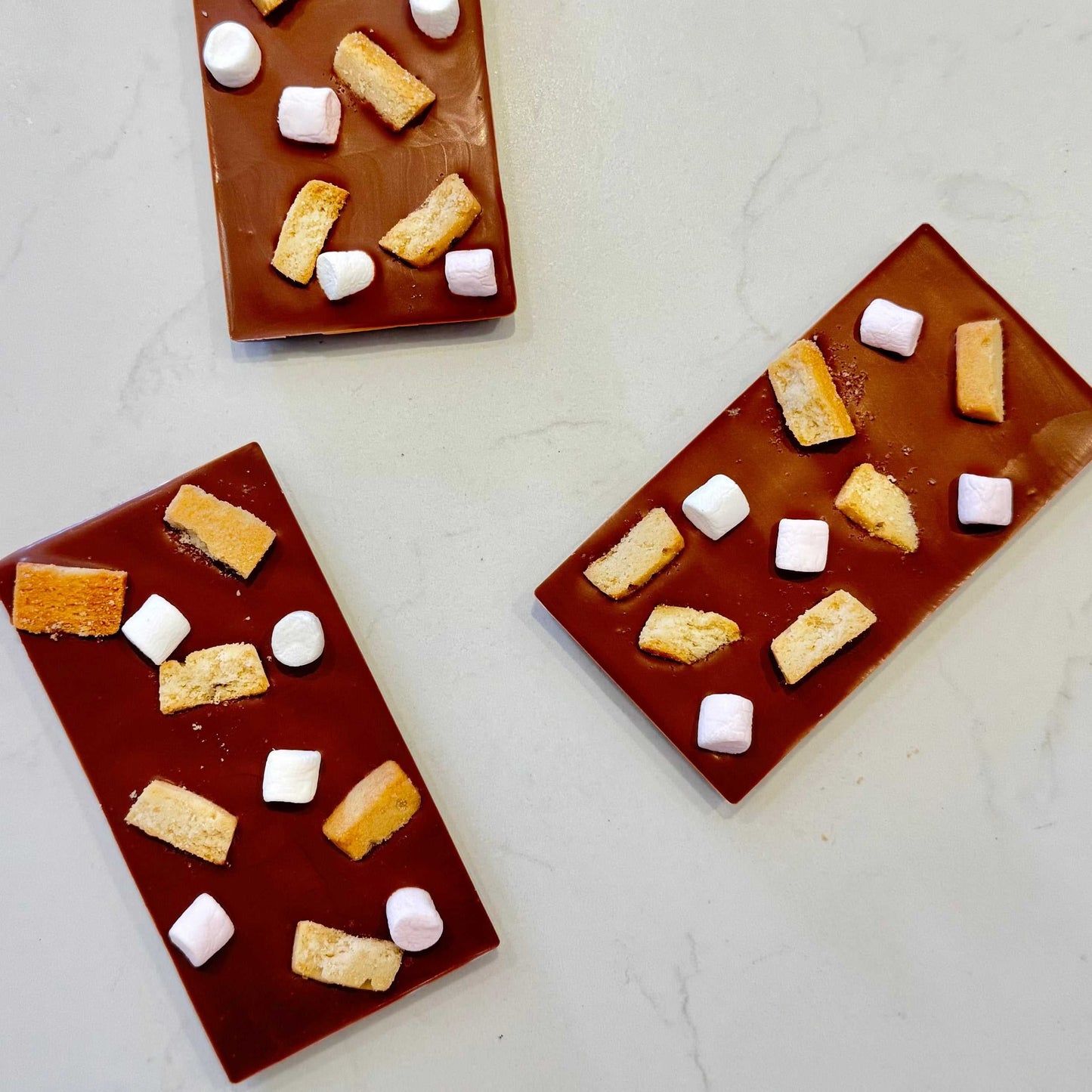 Milk Chocolate S’mores Bar with Marshmallow and Biscuit Crumb