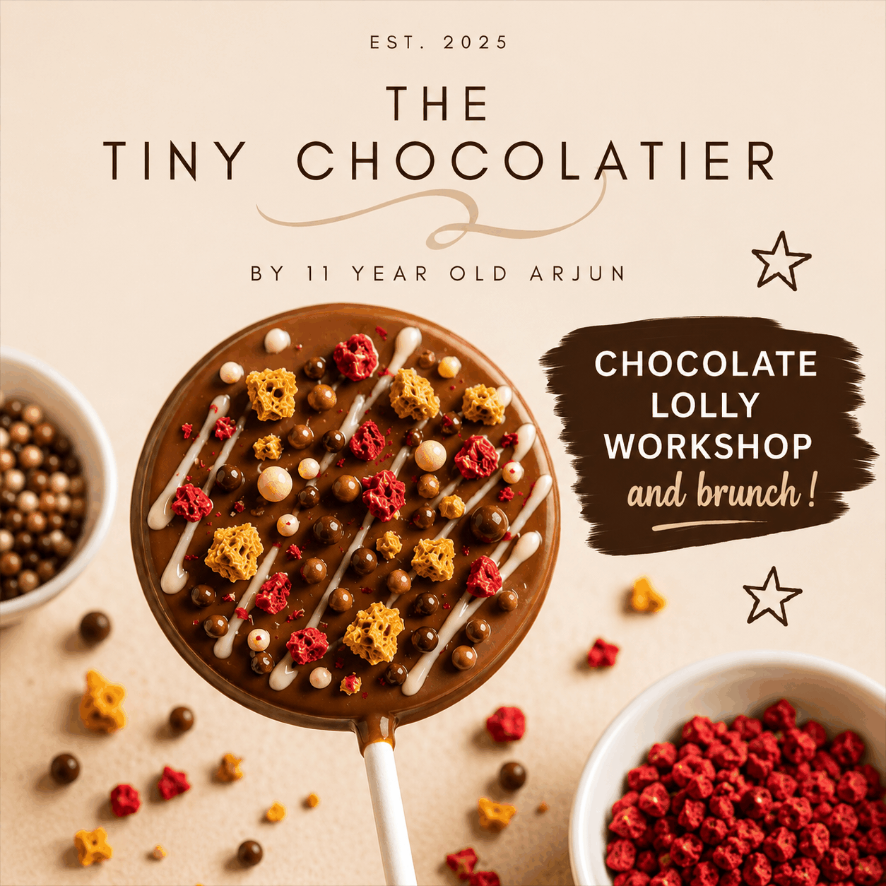 The Tiny Chocolatier Chocolate & Brunch Club Workshop @ Nashtaa Cafe