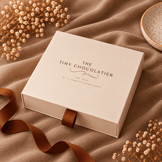 Tiny Chocolatier magnetic keepsake gift box with ribbon pull