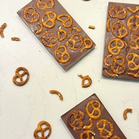 Milk Chocolate with Cinnamon and Salted Pretzel Bar