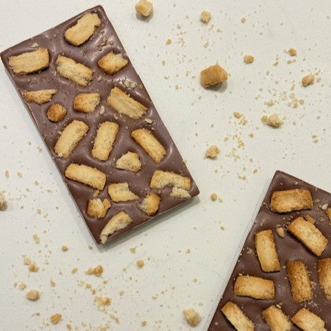 Milk Chocolate with Biscuit Crumb Bar